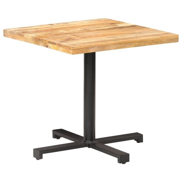 vidaXL Bistrotisch Quadratisch 80x80x75 cm Raues Mangoholz, 320268