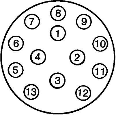 HELLA Steckdose, 12V, 13-polig, ohne Nebelschlussleuchtenabschaltung, Stecker: Schraubkontakt, schwarz, 8JB 005 949-001