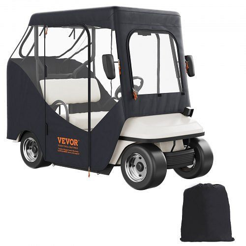 VEVOR 2 Passagier-Golfwagen-Abdeckung, wasserdichte Fahrabdeckung aus 600D-Polyester, KSHGEFCZGMDJ7155KV0