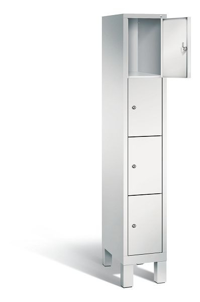 C+P Schließfachschrank Evolo, H1850xB320xT500mm, Farbe: Lichtgrau, 48010-104 S10000