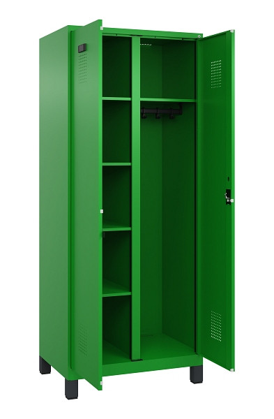 C+P Wäsche-/Garderobenspind Evolo PLUS, mit Füßen, 2 Abteile, 1950x800x500mm, 6, Zylinderschloss, 049610-22 S10053