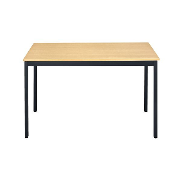 Bisley MULTI Desking Mehrzwecktisch, rechteckig 19 mm, Dekor BC buche, Gestell schwarz, H 740 x B 1200 x T 600 mm, MT1206BC333
