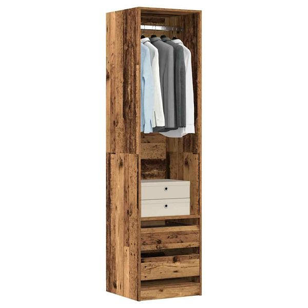 vidaXL Kleiderschrank Altholz-Optik 50x50x200 cm Holzwerkstoff, 3318628