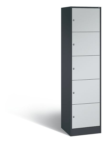 C+P Schließfachschrank Serie 8070, H1950xB460xT480 mm, Anthrazit/Grau, 82700-10 S10058