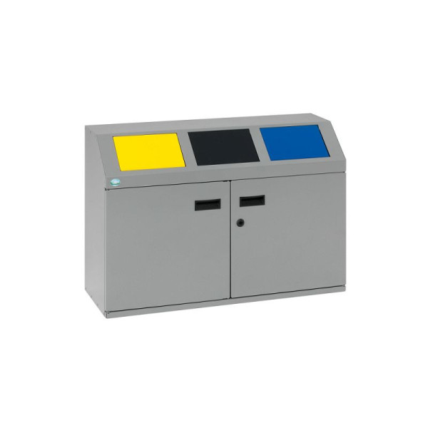 STEIN HGS Wertstoffsammelstation WSS 50 E, Silber (ähnl. DB 701), Verkehrsgelb (RAL 1023), anthrazit (RAL 7021), enzianblau (RAL 5010), 82067.0002