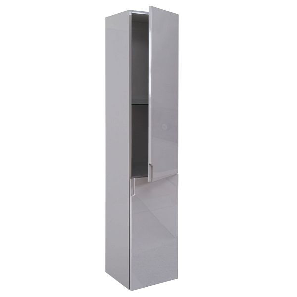 Mendler Hängeschrank HWC-B19, Midischrank Hochschrank Badezimmer Badmöbel, hochglanz 150x30cm, grau, 57626