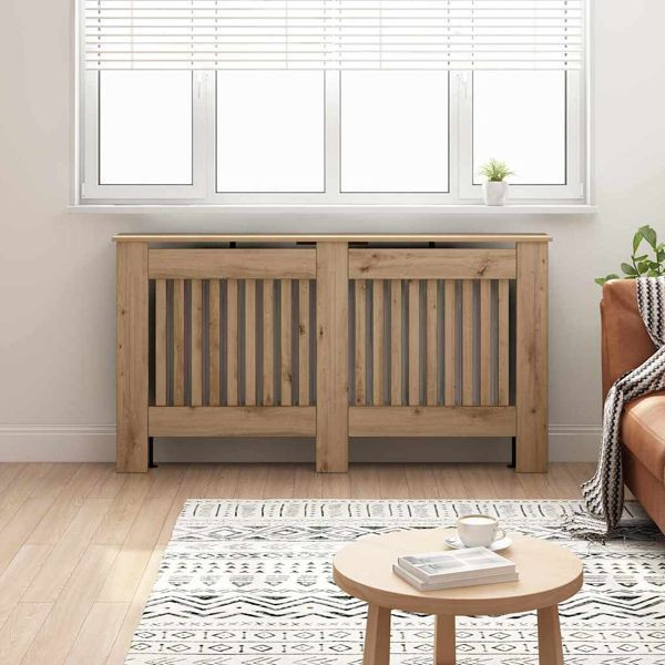 vidaXL Heizkörperabdeckung Artisan-Eiche 152 x 19 x 81,5 cm, 884090