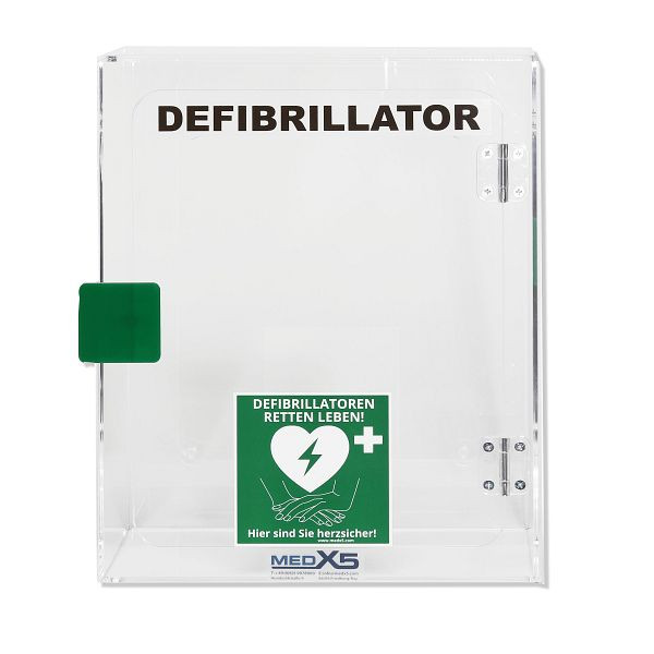 MedX5 Plexiglas-Wandkasten für HeartSine Defibrillatoren und Montagematerial, für Innenbereiche, 1-53747