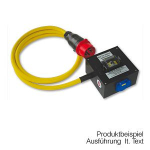 GIFAS Vollgummi-Sicherheitsverteiler Typ 1616, Eingang: 2 m GIFAS PROFLEXX-07 Leitung 5 x 2,5 mm², 251882