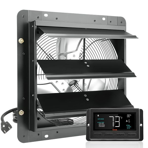 VEVOR Abluftventilator Wandlüfter 356 mm Fernbedienung Wandmontage EC 1024 CFM, BYCSPQSDJEC14Y5NAV2