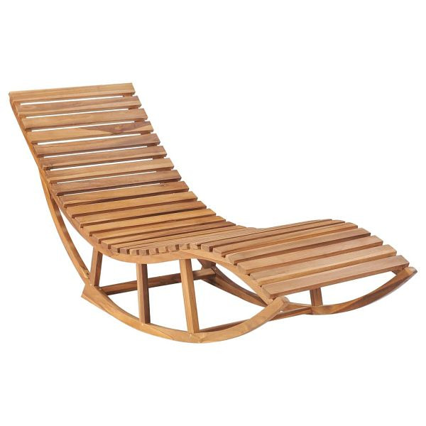 vidaXL Schaukelliege Massivholz Teak, Material: Fein geschliffenes Teak-Hartholz mit wasserbasiertem Finish, 49390