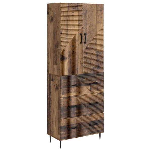 vidaXL Schrankset 2-teilig Altholz 66 x 34,5 x 90 cm Holzwerkstoff, 3416644