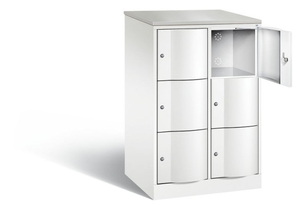 C+P XL-Schließfachschrank Resisto, H1255xB772xT640mm, Farbe: Verkehrsweiß, 8573-273 S10153