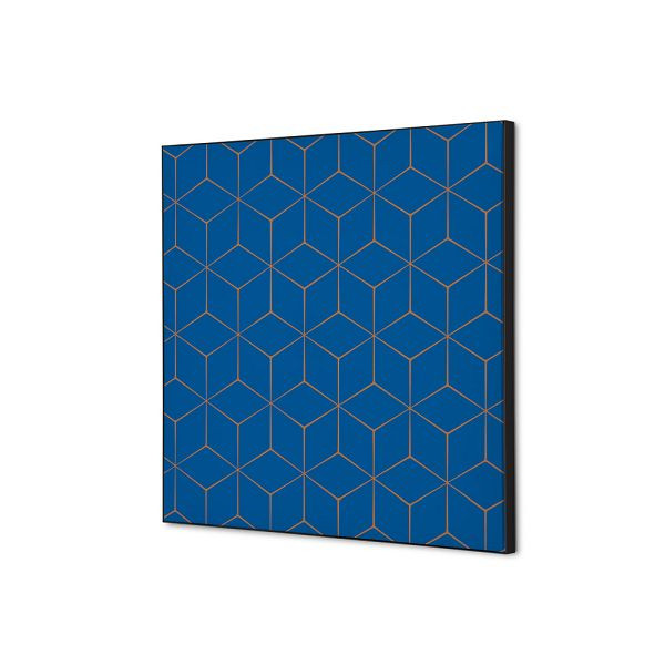 Showdown Displays Spannstoff Wanddekoration SET 40 x 40 Hexagon Blau-Braun, TFR22W400-SET-I14
