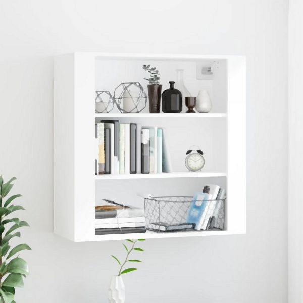 vidaXL Wandschrank Weiß 80x33x80 cm Holzwerkstoff, 816592
