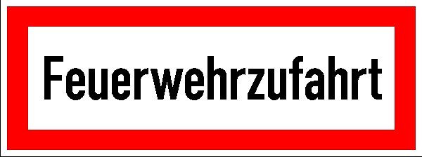 SafetyMarking Hinweisschild für die Feuerwehr, Feuerwehrzufahrt, BxH 42x14,8 cm, Aluminium, 11.2899