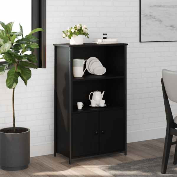 vidaXL Highboard Schwarz 62x32x103,5 cm Holzwerkstoff, 834215