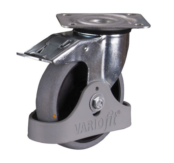 VARIOfit Bremsrolle elektrisch leitfähig,125 x 40 mm, grau, dpg-125.036