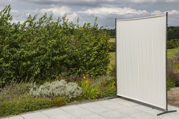 Merxx Sichtschutz Textil, 157 x 190 cm, 1 Segment, beige, Stahlgestell mit Textilbespannung, 26933-311