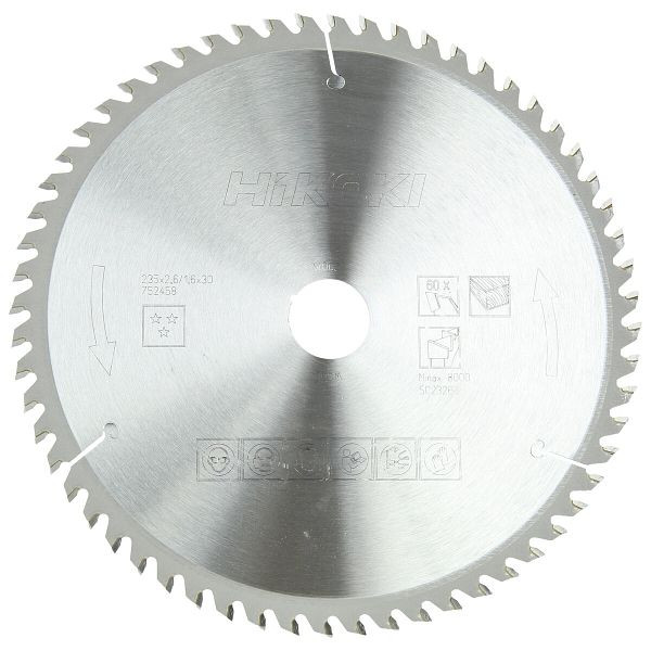 HiKOKI TCT Kreissägeblatt Holz 235x30 Z60 Wechselzahn, 752458