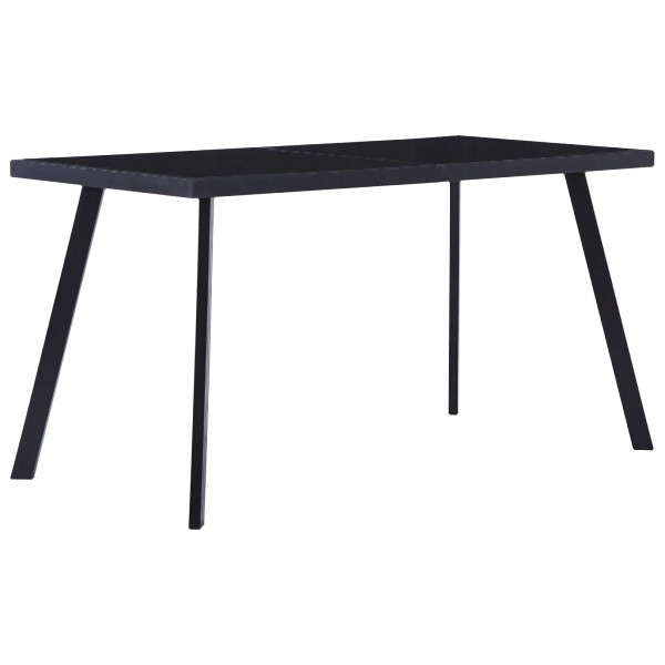 vidaXL Esstisch Schwarz 140 x 70 x 75 cm Hartglas, 281873