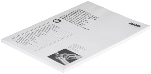 REMS Betriebsanleitung Radialpressen, 570285 R, 4039976055529