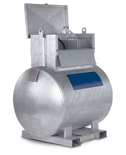 DENIOS Mobile Dieseltankanlage KC1000-K, 1000 Liter, 12/24 V-Pumpe, Staukasten, 252569