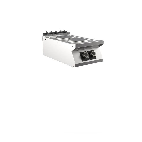Mareno M1-700 Kocher 2 runde Platten, 40cm, 400(B)x750(T)x250(H)mm, PC74ETPT, 171.129