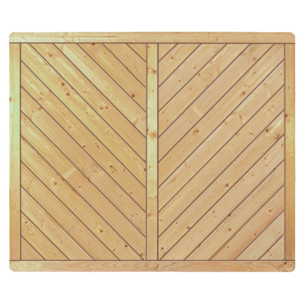 T&J CLASSIC-Serie-Diagonal, Zaunelement 180 x 150 cm, kdi-grün, Rahmen 40/70 mm, Profilbretter 16/118 mm, 27926