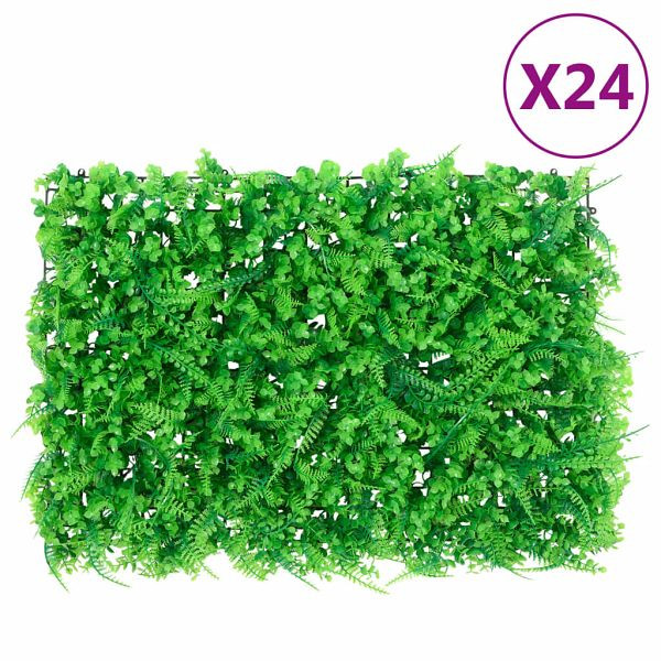 vidaXL Farnblätter-Sichtschutz Künstlich 24 Stück Grün 40x60 cm, 366647