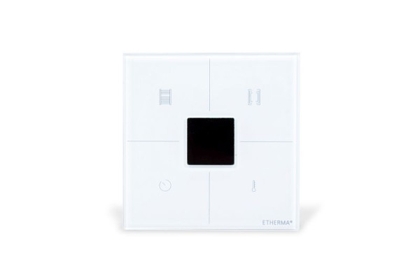 Etherma Design-Einbauthermostat mit 2 Relaisausgängen, 16 A, 18-27 °C, weiß, 40641
