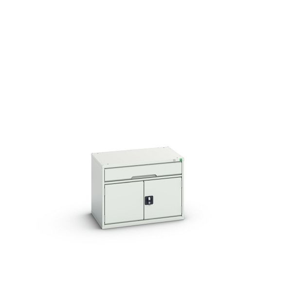 bott verso Schubladenschrank mit Flügeltür, mit 1 Schublade und Fachboden, BxTxH: 800 x 550 x 600 mm, Lichtgrau / Lichtgrau, 16925106.16
