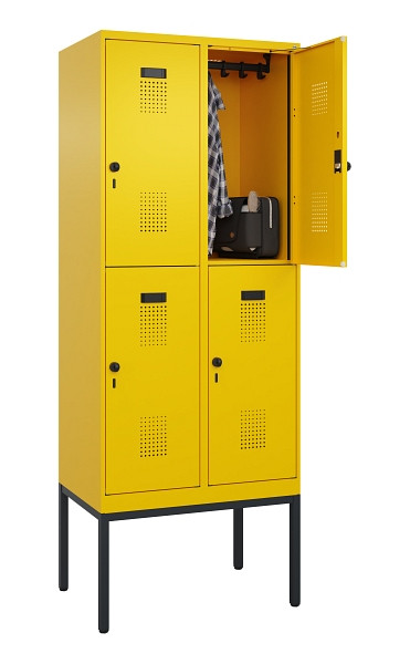 C+P Doppelstock-Spind Evolo PLUS, Gestell, 4 Fächer, 2120x800x500mm, 1023/1023, Drehriegel, 0493307-22 S10022