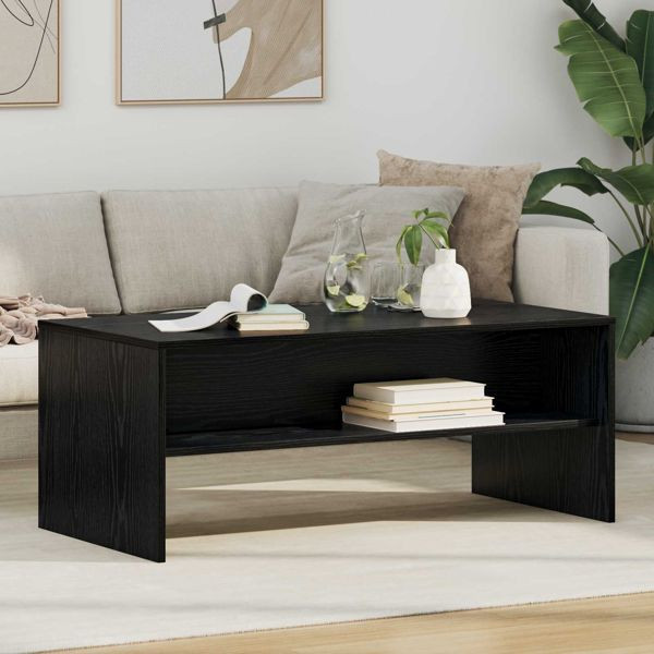 vidaXL Couchtisch Schwarz Eichen-Optik 100 x 50 x 40 cm Holzwerkstoff, 8000285