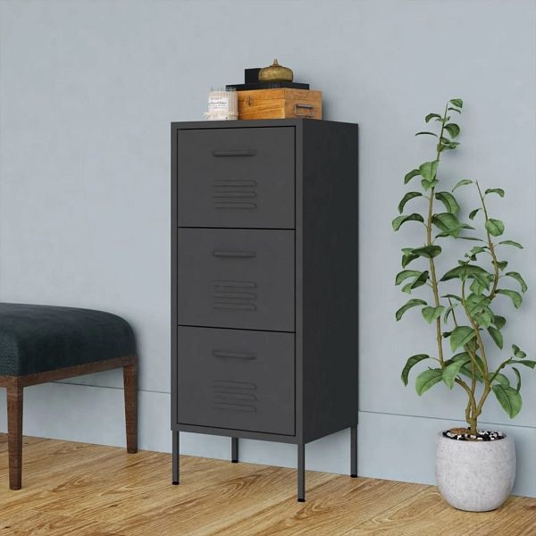 vidaXL Lagerschrank Anthrazit 42,5x35x101,5 cm Stahl, 336186