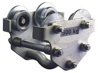 SHT Rollfahrwerk/Laufkatze, verzinkt, Tragfähigkeit: 6300 kg, 751040