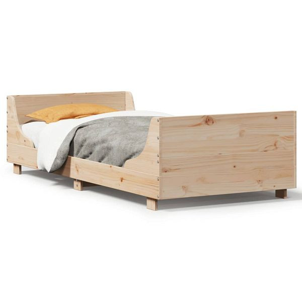 vidaXL Massivholzbett mit Kopfteil 100x200 cm Kiefer, 850773