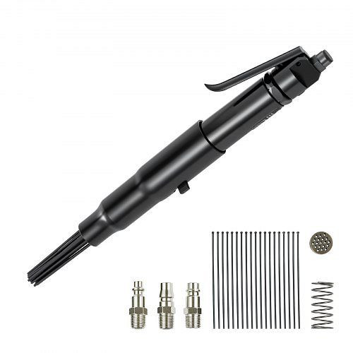 VEVOR Druckluft Nadelentroster, 3400 BPM Gerade Bauform, 19 gehärtete Nadeln, 3-Gang-Einstellung, für Rost & Farbe, QDCCZSCXQZTXNTZDR002V0