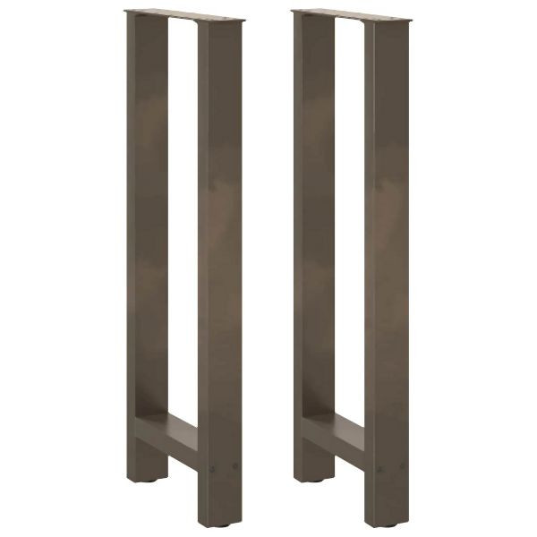 vidaXL Couchtischbeine Naturstahl 2 Stück 50x(100-101) cm Stahl, 4013343