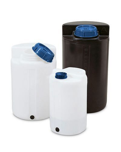 DENIOS Lager- und Dosierbehälter aus Polyethylen (PE), 60 Liter, natur-transparent, 136-931