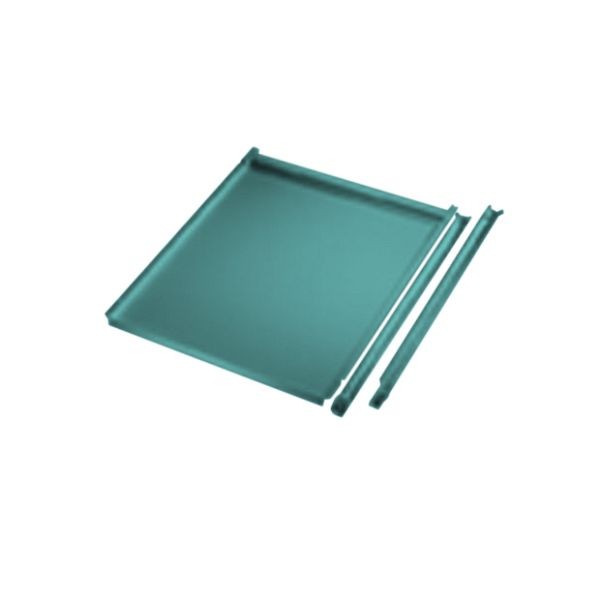 Manuflex Ausziehboden für Gehäuseunterbau mit Tür in Wasserblau RAL 5021, BxTxH = 460 x 545 x 19 mm, Wasserblau, ZB2186.5021