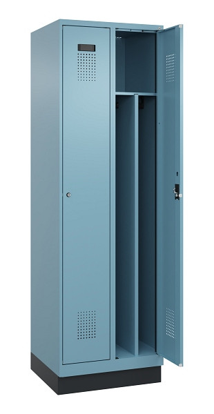 C+P Spind Evolo PLUS, mit Sockel, 2 Abteile, 1950x600x500mm, 0010/0010, Verschluss Zylinderschloss, 049020-20F S10048