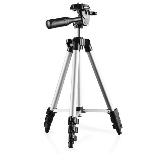 Mantona Basic Travel I Stativ, Produktfarbe: Silber, 1017996, 9400992101302