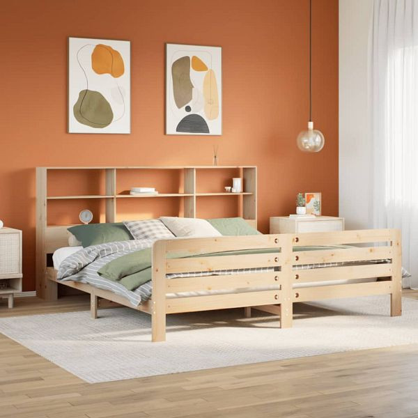 vidaXL Massivholzbett ohne Matratze 200x200 cm Kiefer, 3309935