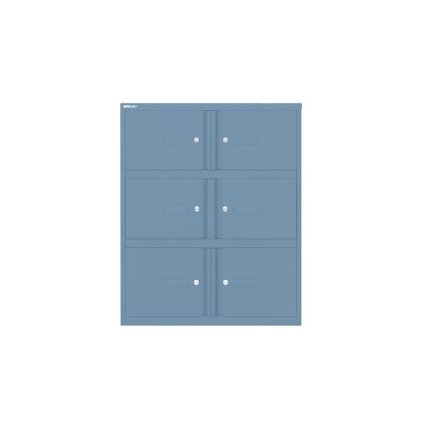 Bisley Essentials Office Locker, Höhe 1000-1024 x Breite 800 x Tiefe 470 mm, 605 blau, YELD0810605