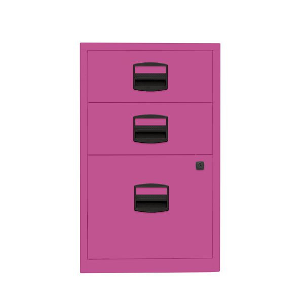 Bisley Home Beistellschrank PFA, 2 Universalschubladen, 1 HR-Schublade, 681 fuchsia, PFA3681