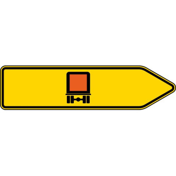 Stein HGS Pfeilwegweiser für kennzeichnungspflichtige Fahrzeuge mit gefährlichen Gütern, RA1, Alform, 421-21-112