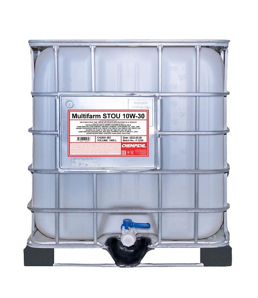 CHEMPIOIL Motor-Getriebe-Motoröl 2501 Multifarm STOU 10W-30, VE: 1000 l, CH2501-IBC