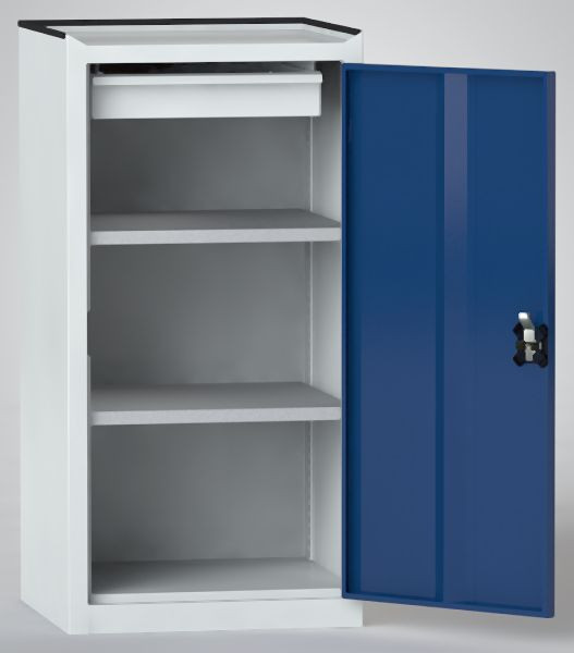 KLW Werkzeugschrank, 1000 x 500 x 480 mm H x B x T, mit Abrollrand, 3-seitig, 1 Schublade 370 x 440 x 75 mm B x T x H, 7FG-AG1000TR-0701XRB
