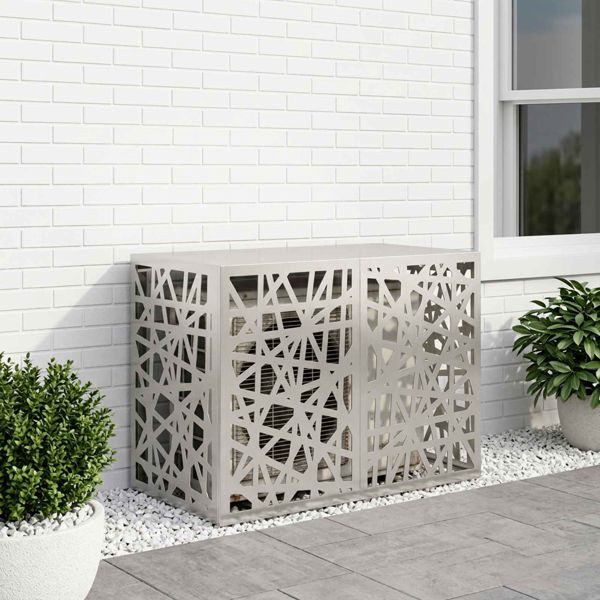 vidaXL Klimaanlagenabdeckung Silber 100 x 50 x 70 cm Edelstahl, 8014161